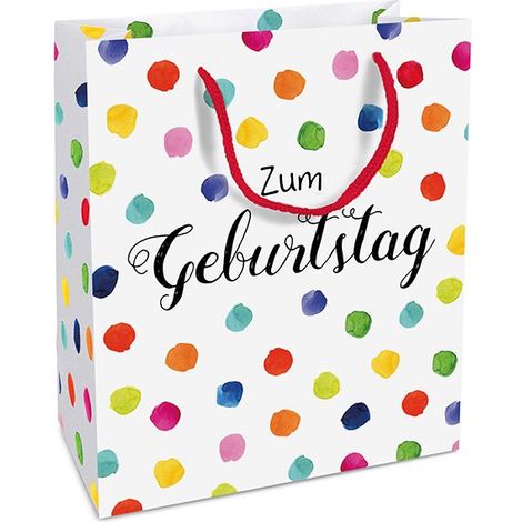 Braun & Company Geschenktragetasche Happy Dots 18 x 21 x 8 cm Papiertüte