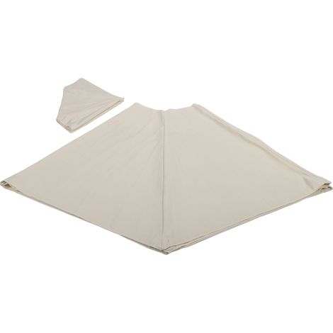 Toile de rechange en polyester imperméable et résistante au soleil pour parasol de table de marché à 8 baleines, blanche, 3 m / 9,84 pi (1/5)