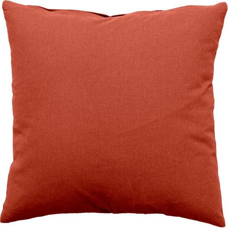 Coussin Déco Uni Déhoussable "Panama" 40x40cm Terracotta
