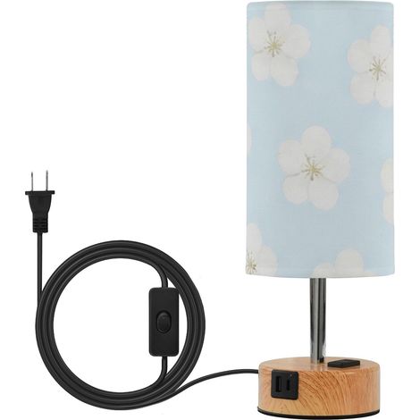 Yuiboo Petite lampe de table à motif floral délicat blanc pur (1/5)