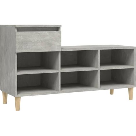 Scarpiera Mobile per scarpe Grigio Cemento 102x36x60 cm in Legno Multistrato (1/5)