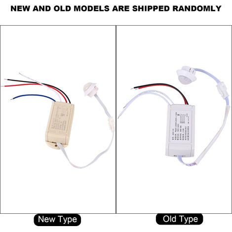Interrupteur à Détecteur de Mouvement Infrarouge pour Ampoules LED 180V-240V (1/5)