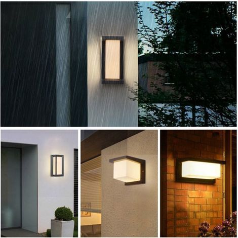 Applique Murale avec Détecteur de Mouvement - pour intérieur/Extérieur - Moderne Luminaire Murale, Etanche IP65 LED 18W, Blanc (1/4)