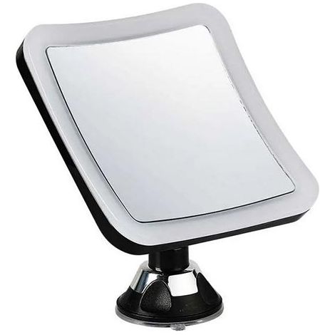 V-TAC VT-7573 Lampada specchio ingrandimento 10x con luce LED integrata 3,2W bianco freddo 6400K orientabile con ventosa di fissaggio colore nero - sku 6630 (1/5)