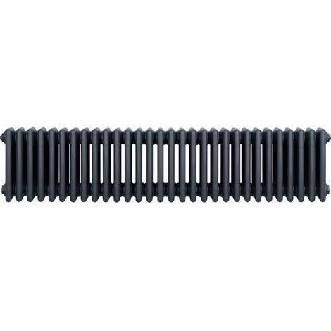 Radiateur Traditionnel à 4 Colonnes 300 x 1370 mm en Acier Gris Anthracite (1/5)