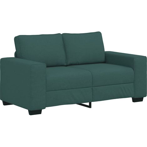 Divano a 2 Posti  Sofa Verde Scuro 160x77x82 cm in Tessuto (1/5)