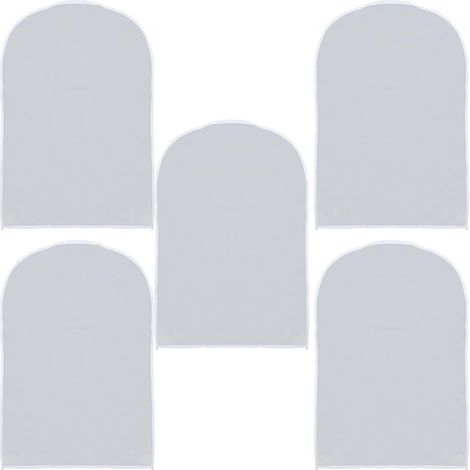 Lot de 5 housses à vêtements réutilisables en plastique pour la maison-100X60cm (1/3)