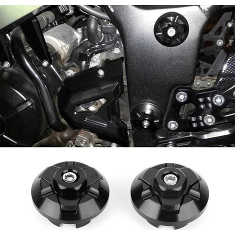 Cache-vis décoratif en alliage d'aluminium pour cadre de moto Kawasaki Ninja 250/300 (noir) (1/4)