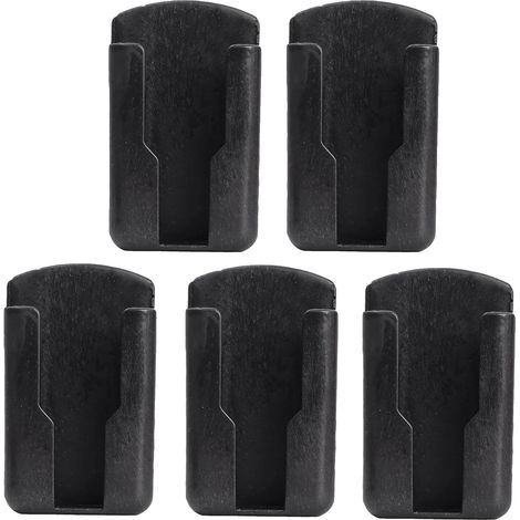 Soporte para mando a distancia, fácil instalación, plástico ABS duradero, 5 unidades, color negro. (1/2)