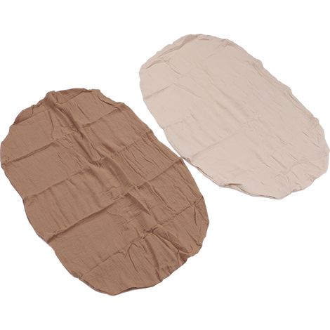 Lot de 2 housses de matelas à langer amovibles, couleur avoine clair. (1/5)