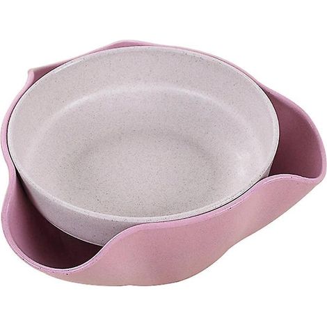 double-dish Bol De Service Apritif Pour Olives, Noix, Avec Sous Bol Pour Les Coquilles Couleur Rose (1/5)
