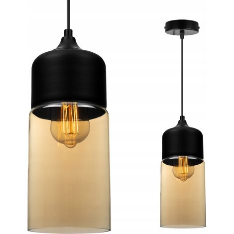 LAMPADAIRE SUSPENDU, PLAFONNIER EN VERRE, ABAT-JOUR LED (1/5)