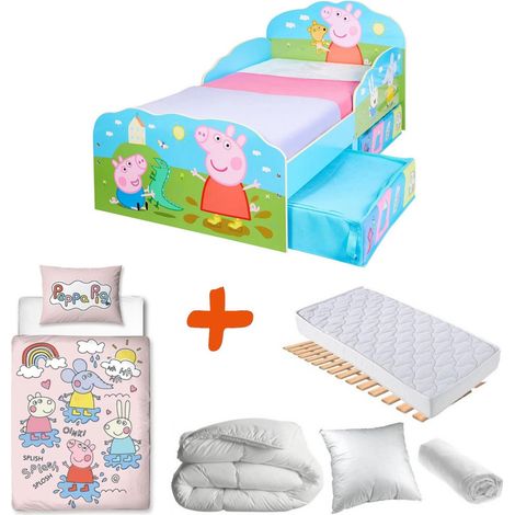 Pack Lit Peppa Pig Famille Playtime - 140x70 cm