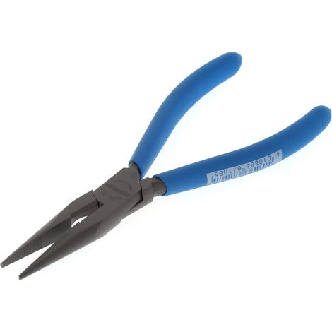 Pince à becs demi-ronds, Becs longs, Striée, Droite, Trempée par induction, Poignée antidérapante, Longueur 160 mm, 8132-160 TL (1/5)