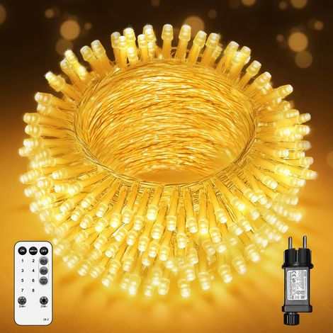 1 Guirlande Lumineuse LED, 8 Modes, Minuterie, IP44, Intérieur Extérieur, Noël Jardin Fête (1/5)