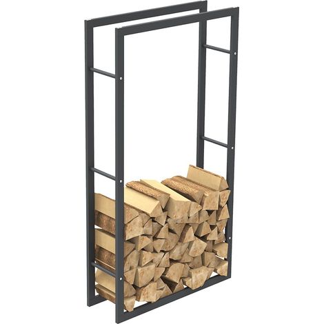 Portalegna Supporto Metallo Porta Legna Interno Legnaia Camino Stufa 150x80x25cm