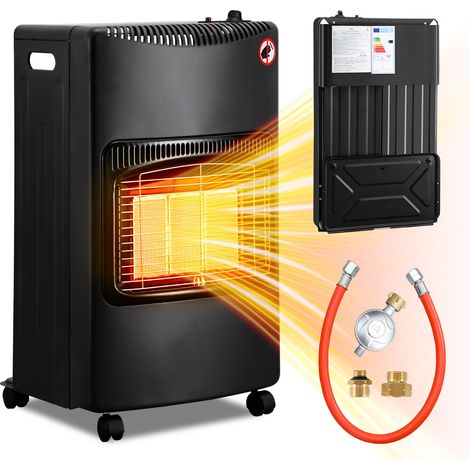Wolketon Stufa GPL a infrarossi 4200 W, pieghevole, sicurezza mancanza ossigeno, 4 ruote, 2 adattatori UE (1/5)