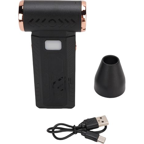 Ortviai Souffleur Électrique Rechargeable pour Séchage Rapide et Nettoyage – Noir, 71 x 35 x 136 mm, 8000 mAh