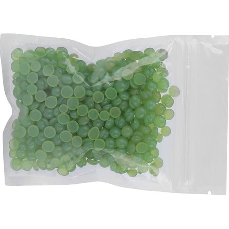 Perles de cire dépilatoire pour hommes et femmes, épilation à domicile, cire dure en perles, accessoire 50 g, aloe vera (1/5)