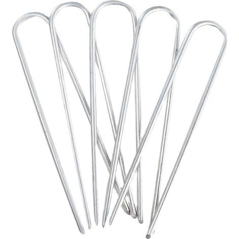 Piquets pour trampoline, piquets de tente robustes, ancrages en U galvanisés, 8 pièces (1/2)
