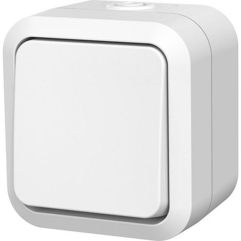 QUARX AQUAPRO INTERRUPTEUR VA ET VIENT ÉTANCHE COMPLET BLANC IP55 - 9667 (1/2)