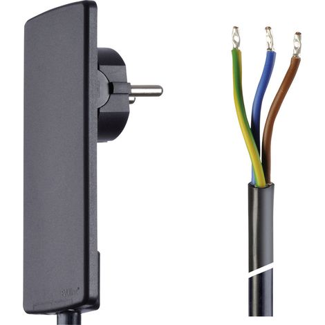 EVOline 151000151100 Strom Anschlusskabel  Schwarz 1.50 m