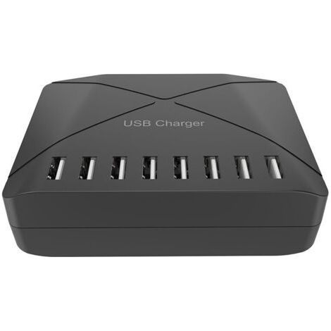 Station de Charge USB 8 Ports 40W Hub Chargeur Intelligent PC Anti-feu Smartphones Tablettes MP3 MP4 Caméras Drones Bluetooth (1/4)