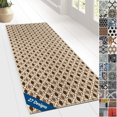 Tapis Ornement Vintage Oriental pour la Cuisine, Le Couloir et Le Salon 80 x 250 cm, liège (1/5)
