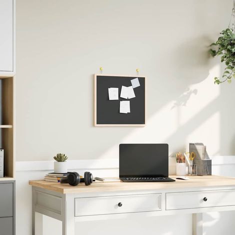 Teenpull – Kreidetafel mit massivem Kiefernholzrahmen Schwarz 40x40 cm (1/5)