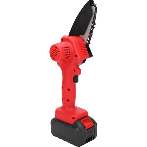 21V Lithium-Akku-Elektrokettensäge für Holzbearbeitung, Garten und Forstwirtschaft, AC100–240V, roter EU-Stecker (1/5)