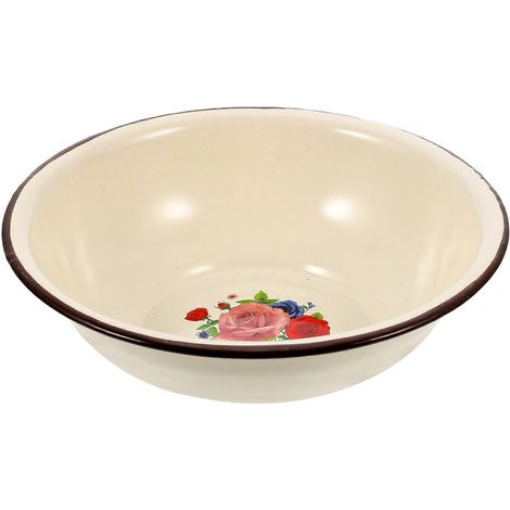 Bassine émaillée vintage, bol de cuisine en émail, bassine de lavage rétro en émail-20X20CM (1/2)