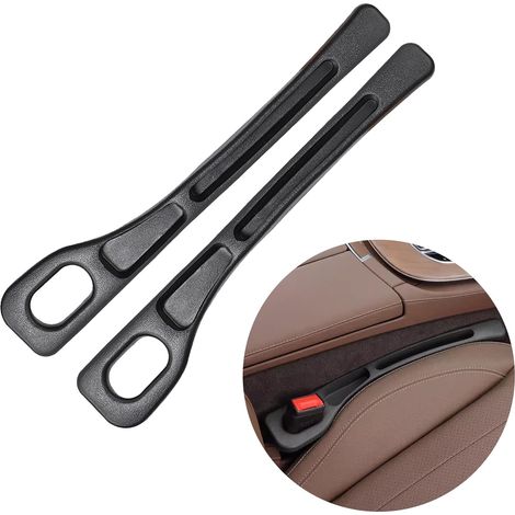 2 Pièces Combler les Lacunes du Coussin Siege Voiture, Remplissage de Siège Auto, Remplissage de Siège de Voiture Convient pour un Espace de Rangement Supplémentaire Dans la Véhicule (Noir)