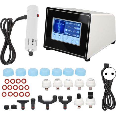 Appareil de Thérapie par Ondes de Choc ED Professionnel, Masseur à Ondes de Choc Réglable, 100-240V Blanc, Prise UE (1/5)