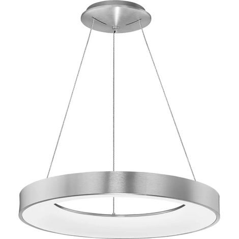 [NEUWERTIG] B-Ware Nova Luce Pendelleuchte Hängeleuchte Led Rando Thin Silber Warmweiß Dimmbar 60cm