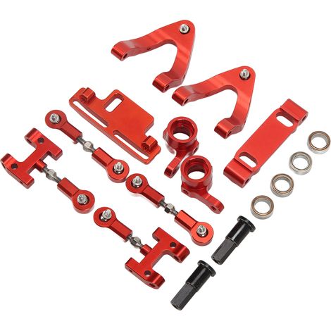 Kit d'accessoires métalliques en aluminium pour voiture RC WPL D12 : bras de suspension supérieur et inférieur, coupelle de direction, adaptateur hexagonal, bras de suspension supérieur et inférieur, (1/5)