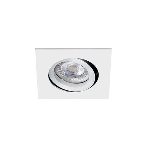 TIPO C Encastré GU10 carré orientable blanc a/lpe LED 7W 3000K 650lm incl. 51046 (1/5)