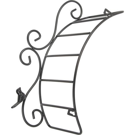 Gartenschlauchhalter, schwarz, multifunktional, im Antik-Stil, mit Vogelhalterung, Wasserrohraufbewahrung (1/5)