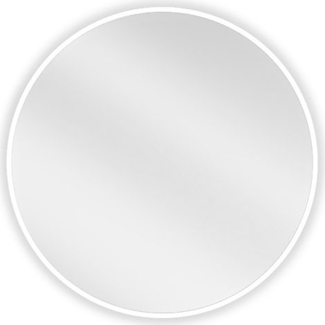 Mexen Loft miroir de salle de bain rond 60 cm, cadre blanc - 9850-060-060-000-20 (1/5)