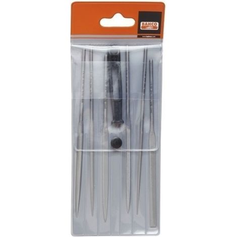 Juego de limas de aguja Bahco 6 piezas Plateado 140 mm