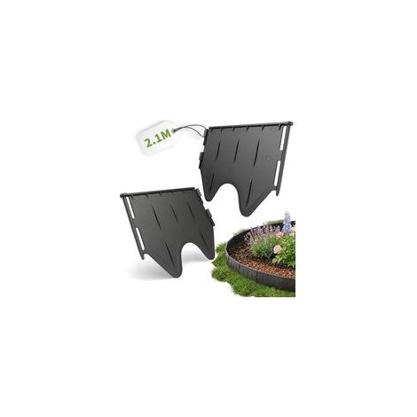 21M Bordure de Jardin Flexible,Palissade Bordure Jardin Exterieur,Bordure Souple Jardin pour Jardins,Pelouses,Massifs, Allées (14Pièces) (1/5)