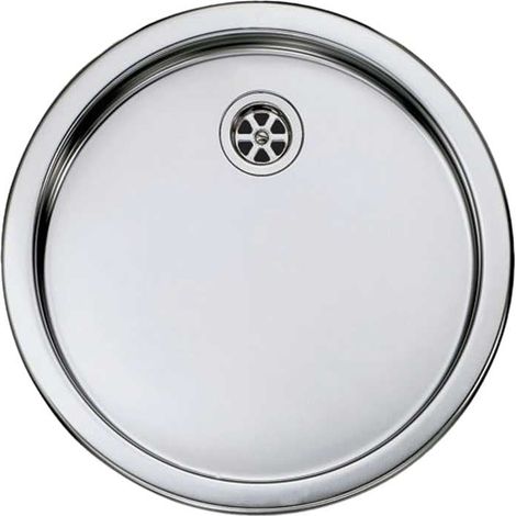 EDELSTAHL EINBAU-SPÜLE "CINZIA" FLACH Ø43,5 x H.4 cm