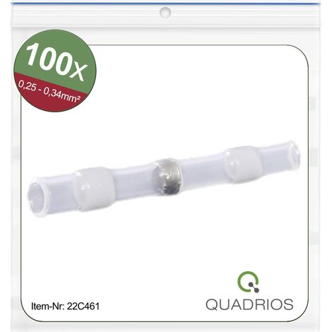 Quadrios 22C461 Prolongateur avec gaine thermorétractable 0.25 mm² 0.34 mm² entièrement isolé blanc 1 set (1/5)