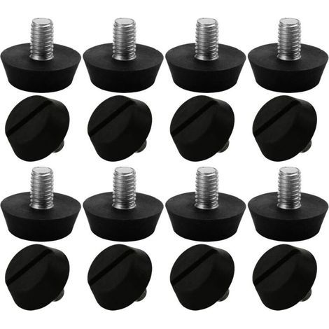 Set of 16 Adjustable Furniture Feet M6 x 20mm – Anti-slip Floor Protection – Easy Installation for Rough Surfaces - 16pcs (1/5)