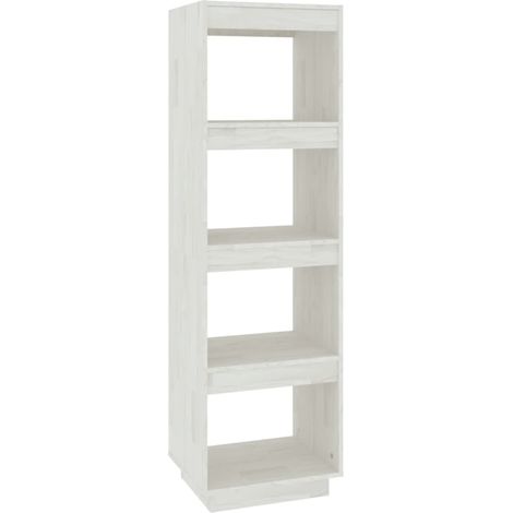 vidaXL Libreria/Divisorio Bianco 40x35x135cm in Legno Massello di Pino (1/5)