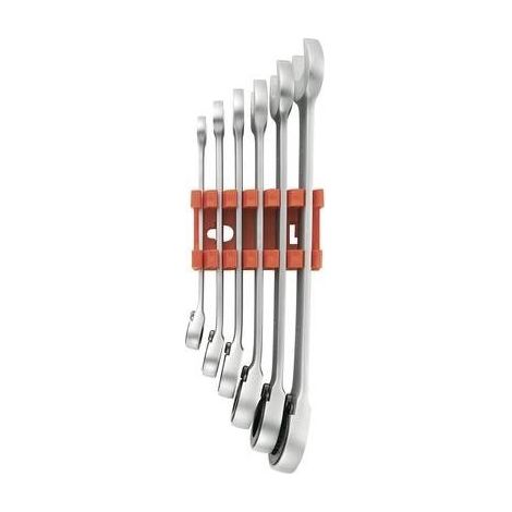 TOOLCRAFT 824124 Kit chiavi combinate a cricchetto 6 parti Misura (metrica) 8 - 19 mm (1/5)