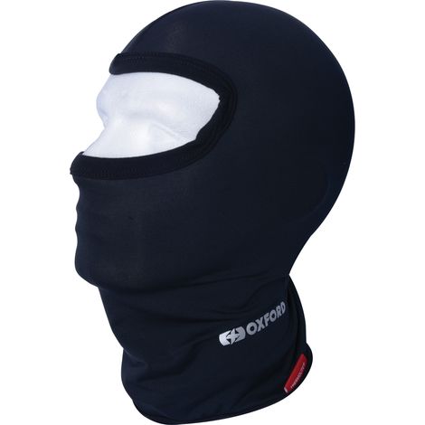 Cagoule Thermolite Oxford noire unisexe pour moto, avec large ouverture pour les yeux