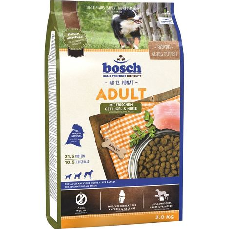 Bosch Hundetrockenfutter Adult 3 kg Geflügel & Hirse Trockenfutter (1/3)