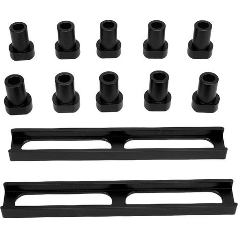 Lot de 10 butées d'établi antidérapantes en alliage d'aluminium de 19 mm de diamètre, avec 2 bases, pour tables de travail du bois MFT (1/5)