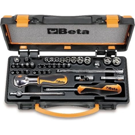 Clé à douille et jeu d'accessoires 1/4 beta 900/c11hr - 39