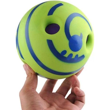 Balle à bascule interactive pour chien avec effets sonores amusants, jouet à mâcher pour chiot, balle d'entraînement et d'exercice pour animaux de compagnie, 10 cm (1/4)